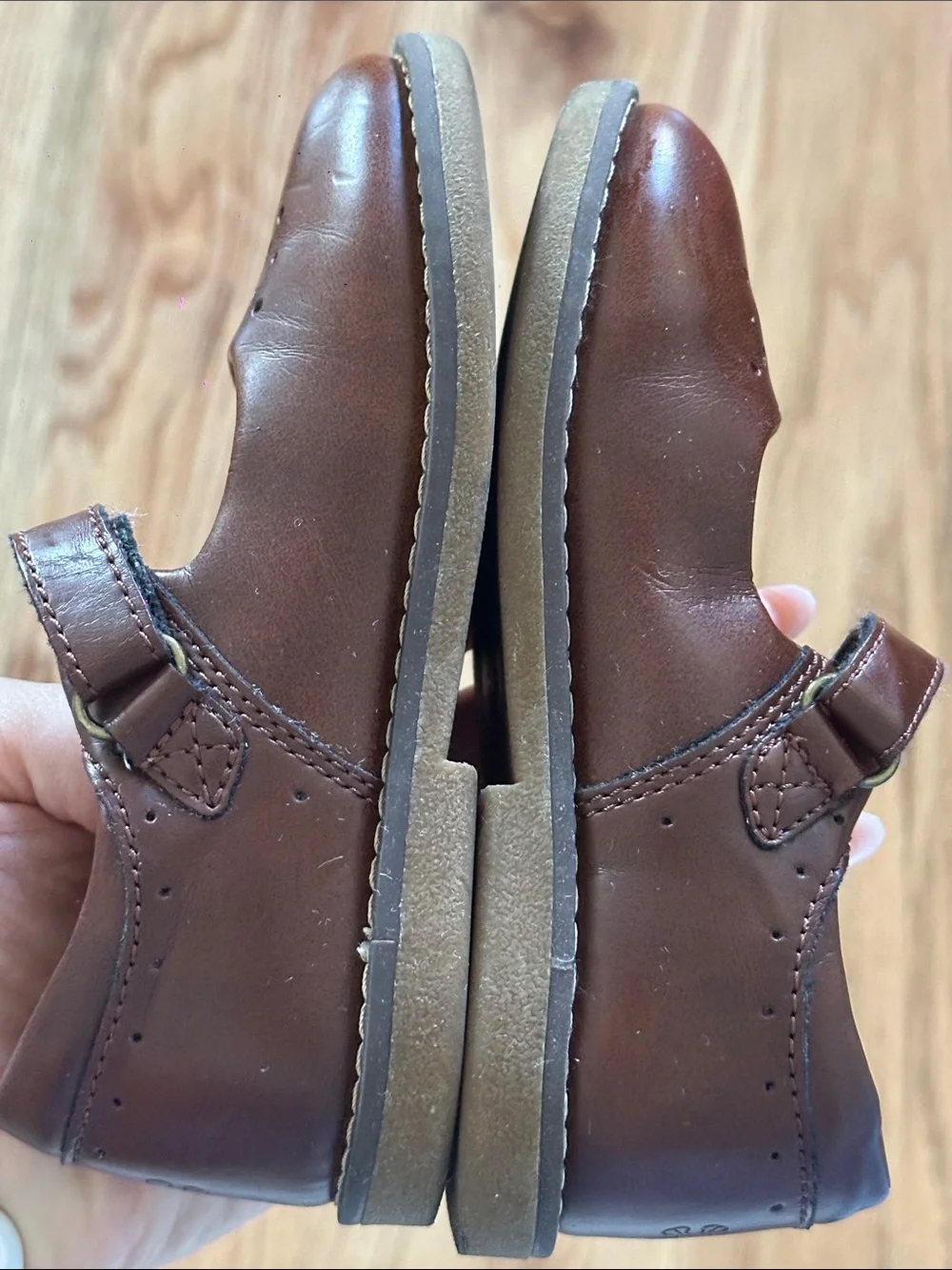 Stride Rite Brown Mary Jane Buckle Shoes